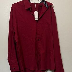 Elegant Red Dress Shirt
